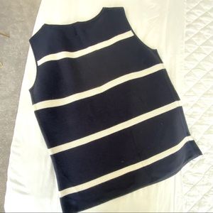 Talbots Classic! Navy Blue and White Striped.